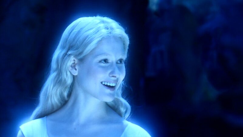 Woman with Blonde Hair — Blue, Dreamy, Night