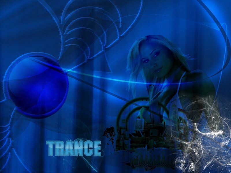 Woman with Blonde Hair — Blue, Futuristic