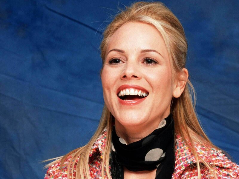 Woman with Blonde Hair — Blue, Happy, Photograph, Scarf, Coat