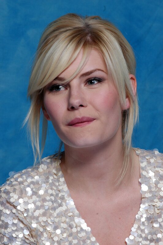 Woman with Blonde Hair — Blue, Neutral, Photograph, Sequined Top