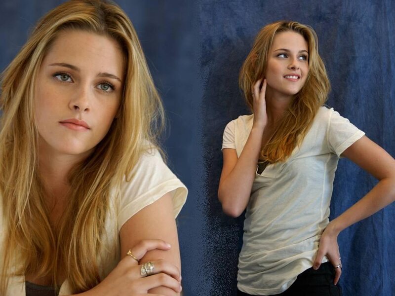 Woman with Blonde Hair — Blue, Neutral, Photograph, T-shirt