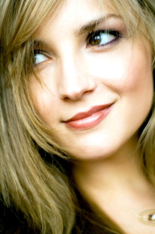 Woman with Blonde Hair — Brown, Calm, Photograph, Blonde Hair, Smile