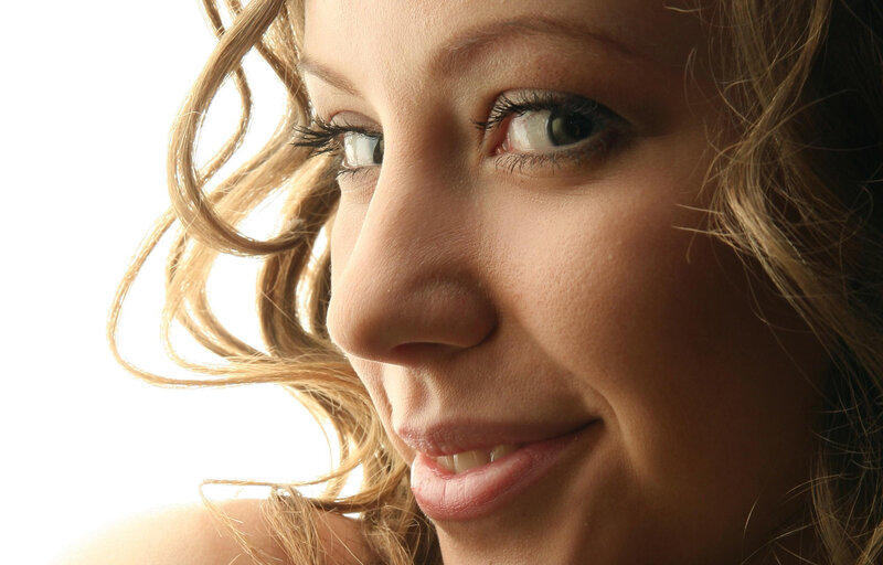 Woman with Blonde Hair — Brown, Calm, Photograph, Eyes, Smile