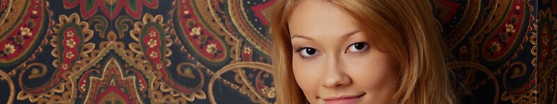 Woman with Blonde Hair — Brown, Calm, Photograph, Patterned Background