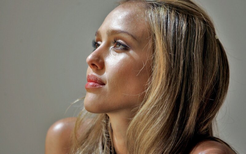Woman with Blonde Hair — Brown, Contemplative, Photograph, Shoulder, Wall