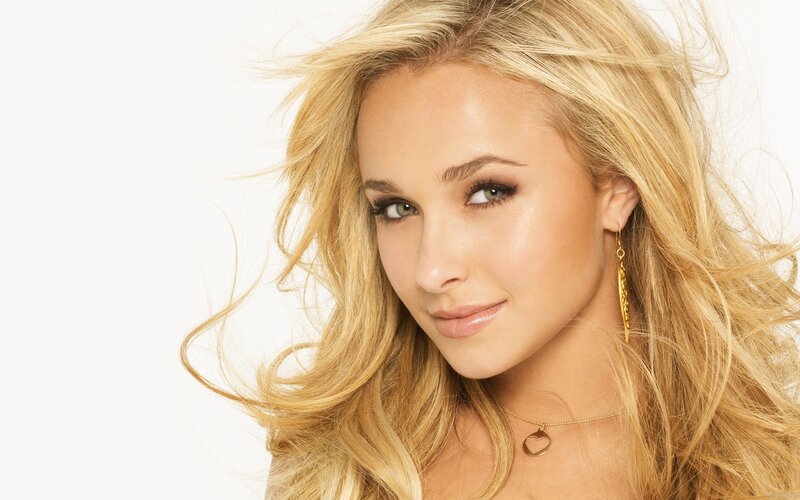 Woman with Blonde Hair — Calm, Photograph, Earring, Necklace