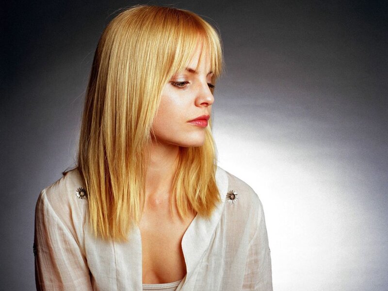 Woman with Blonde Hair — Contemplative, Photograph, Blonde Hair, White Shirt