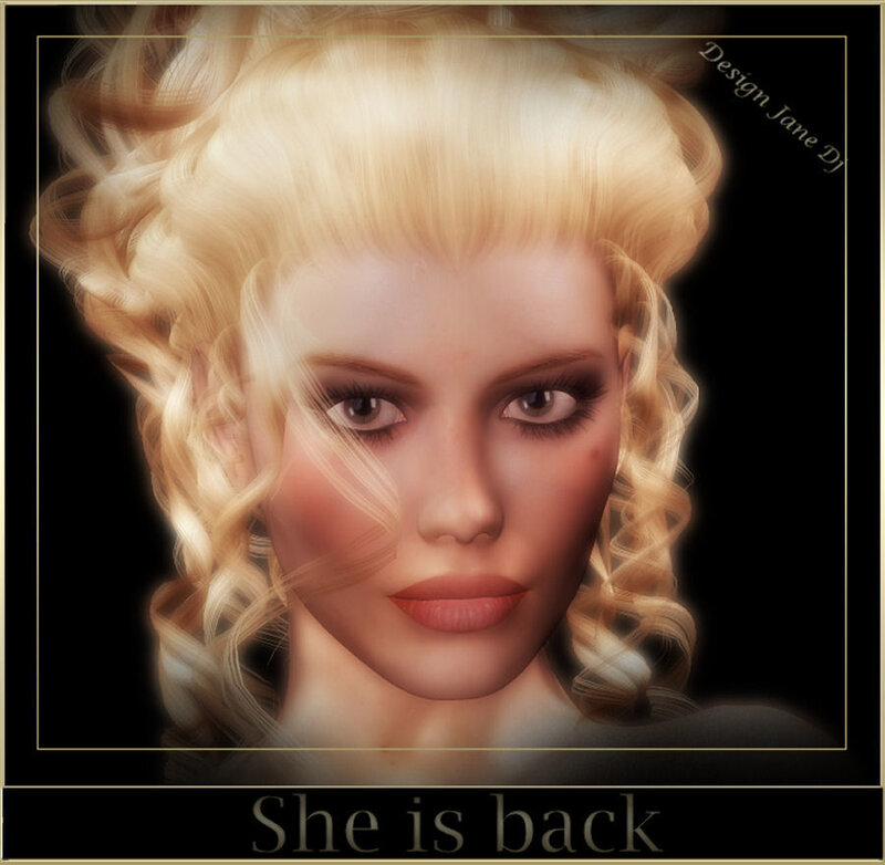 Woman with Blonde Hair — Dramatic, 3d Render