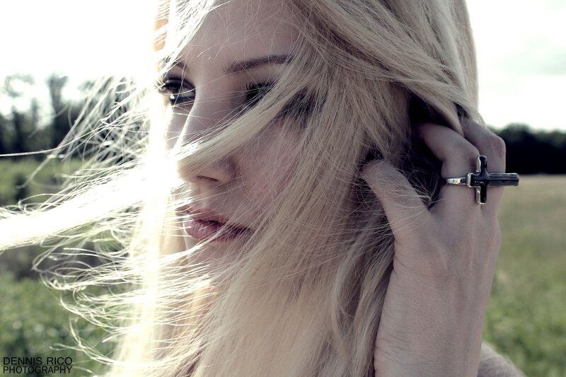 Woman with Blonde Hair — Dramatic, Afternoon, Photograph, Ring