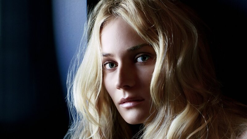 Woman with Blonde Hair — Dramatic, Photograph, Eyes, Black