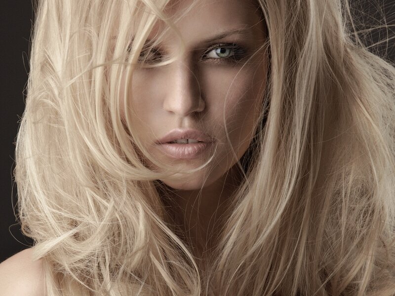 Woman with Blonde Hair — Dramatic, Photograph, Eyes