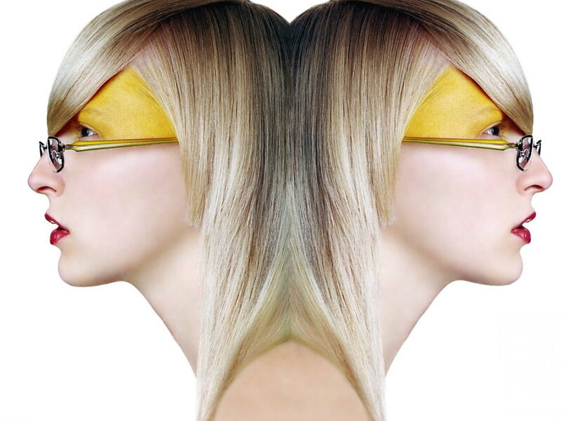 Woman with Blonde Hair — Dramatic, Photograph, Glasses