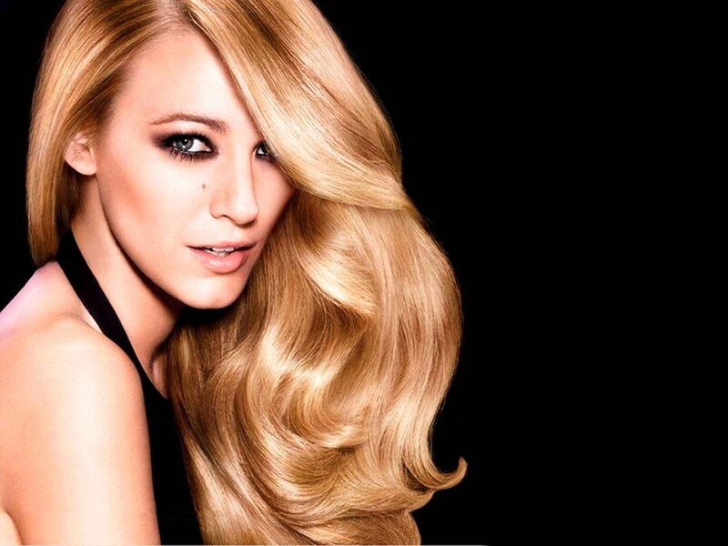 Woman with Blonde Hair — Dramatic, Photograph, Makeup, Black Top