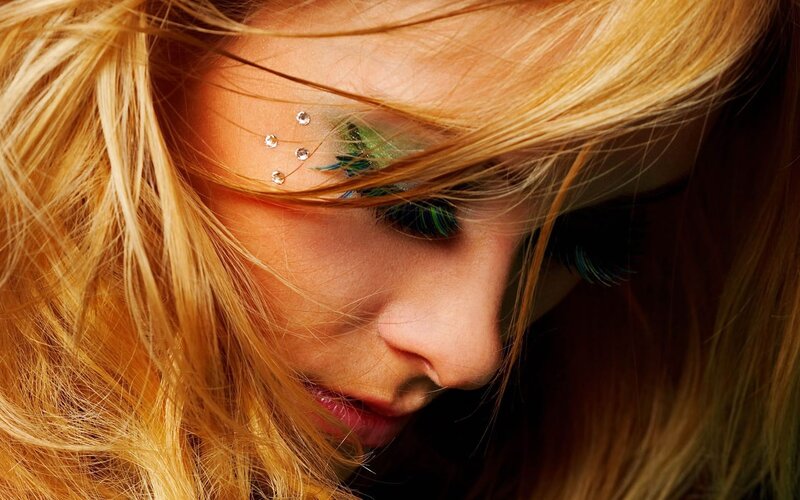 Woman with Blonde Hair — Dramatic, Photograph, Makeup, Eyelashes