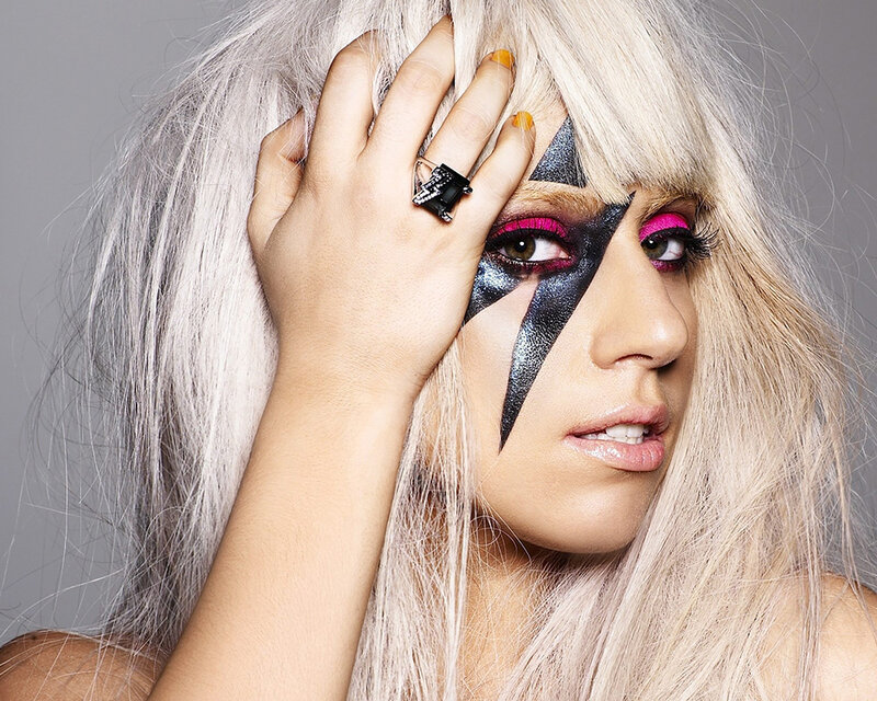 Woman with Blonde Hair — Dramatic, Photograph, Makeup, Ring, Black