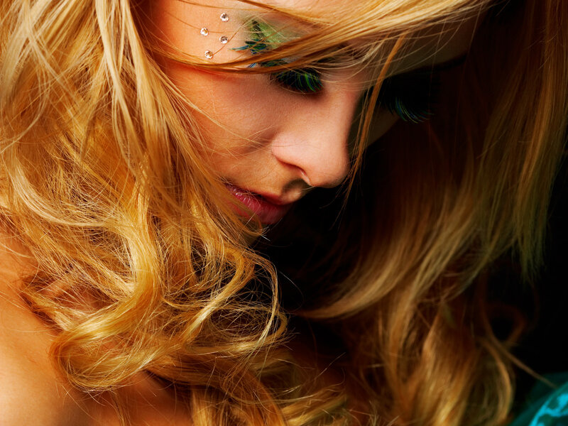 Woman with Blonde Hair — Dramatic, Photograph, Makeup