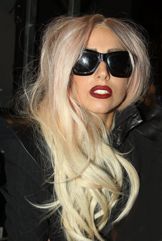 Woman with Blonde Hair — Dramatic, Photograph, Sunglasses, Red Lipstick