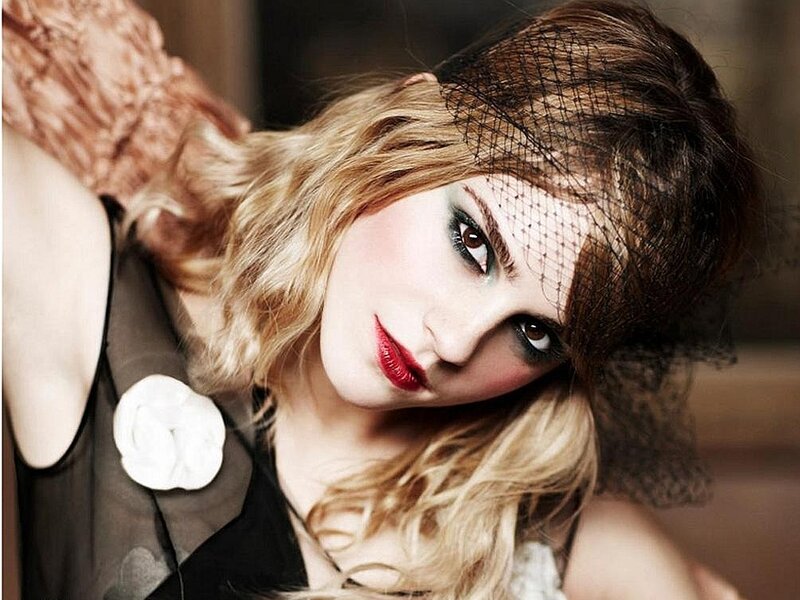 Woman with Blonde Hair — Dramatic, Photograph, Veil