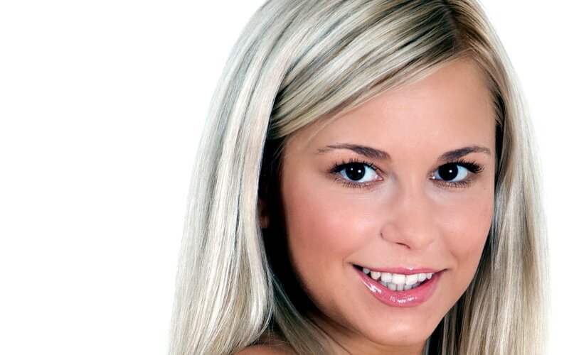 Woman with Blonde Hair — Eyes, Smile