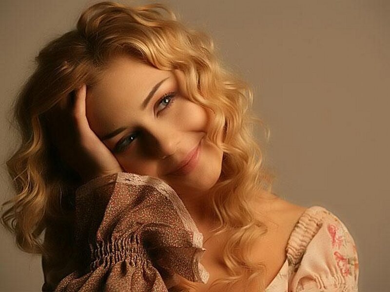 Woman with Blonde Hair — Gold, Calm