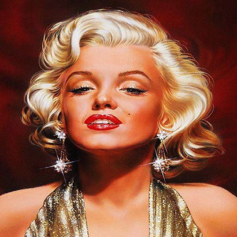 Woman with Blonde Hair — Gold, Dramatic, Painting
