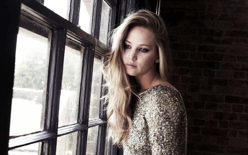 Woman with Blonde Hair — Gold, Dramatic, Photograph, Window