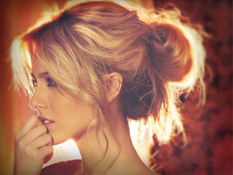 Woman with Blonde Hair — Gold, Dramatic, Sunset