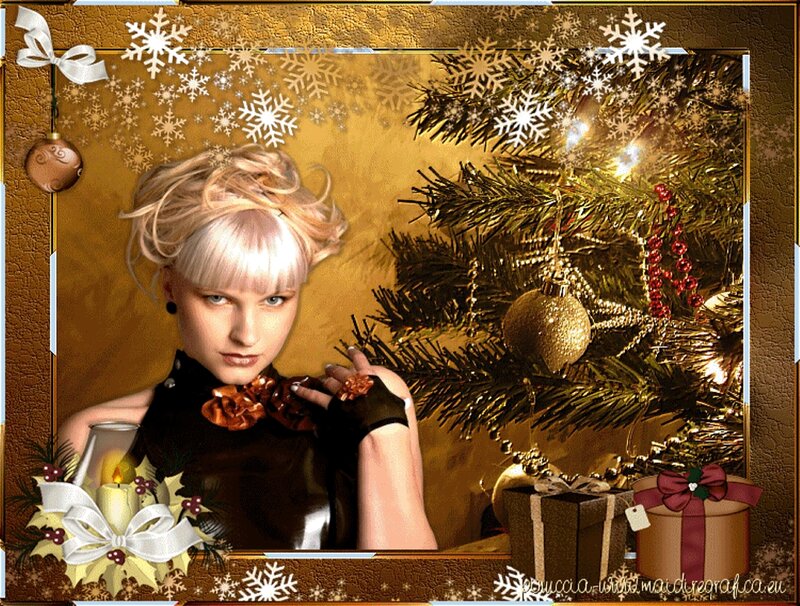 Woman with Blonde Hair — Gold, Festive
