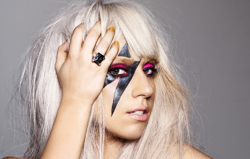 Woman with Blonde Hair — Gray, Dramatic, Photograph, Makeup, Ring
