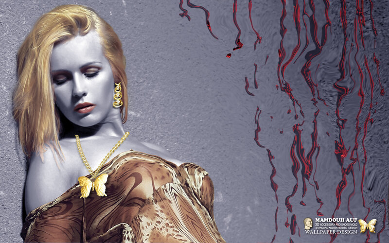 Woman with Blonde Hair — Gray, Dramatic