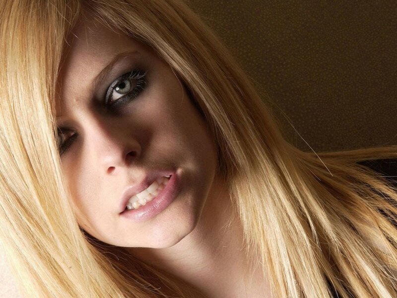Woman with Blonde Hair — Green Eyes, Brown