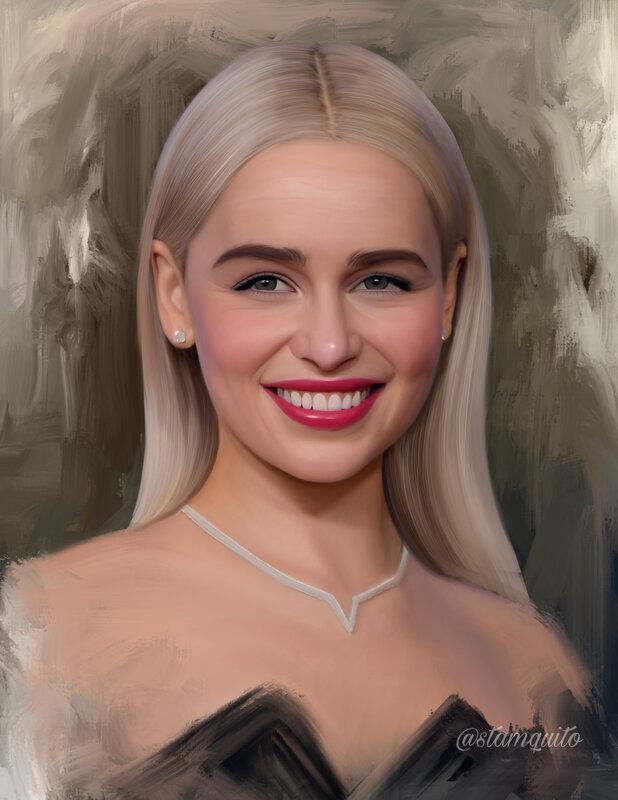 Woman with Blonde Hair — Happy, Digital Art