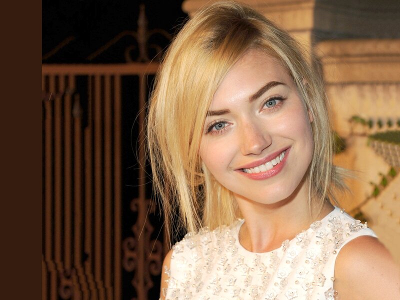 Woman with Blonde Hair — Happy, Photograph, Dress, Smile, Blue Eyes