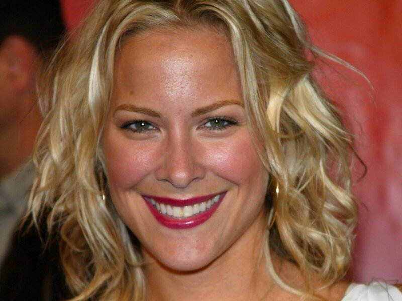 Woman with Blonde Hair — Happy, Photograph, Smile, Gold Earrings