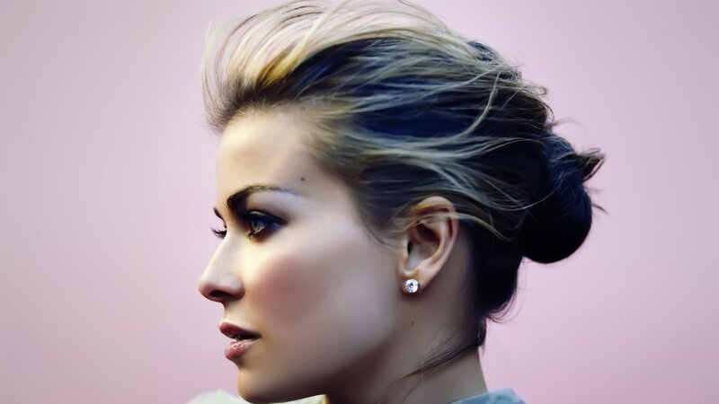 woman with blonde hair in bun
