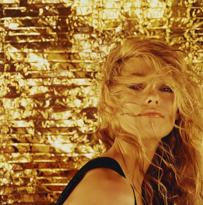 woman with blonde hair in golden light