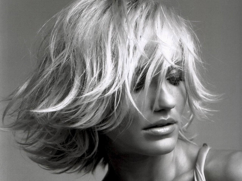 woman with blonde hair in motion