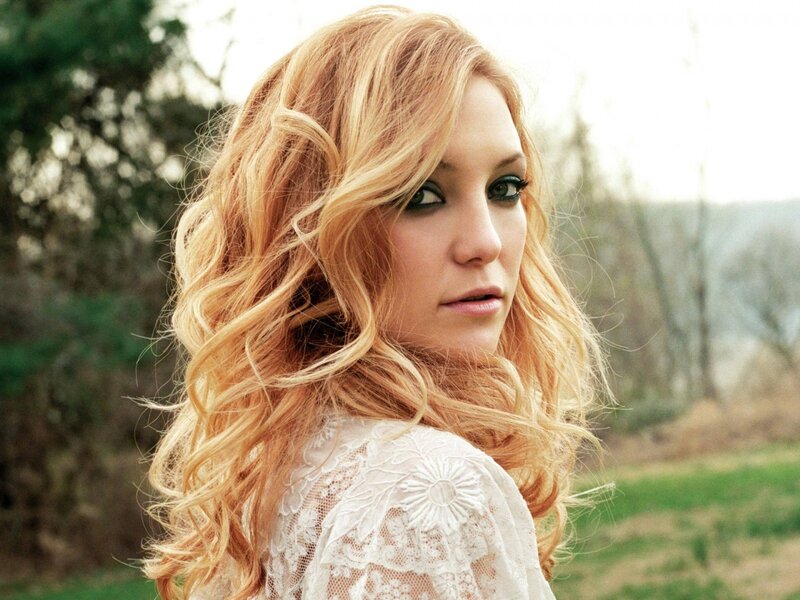 woman with blonde hair in nature