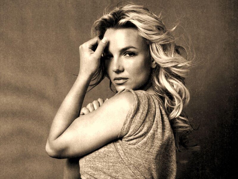 woman with blonde hair in sepia