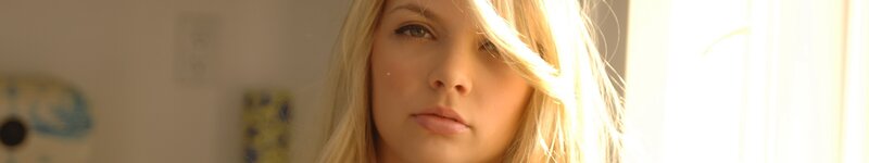 woman with blonde hair in sunlight