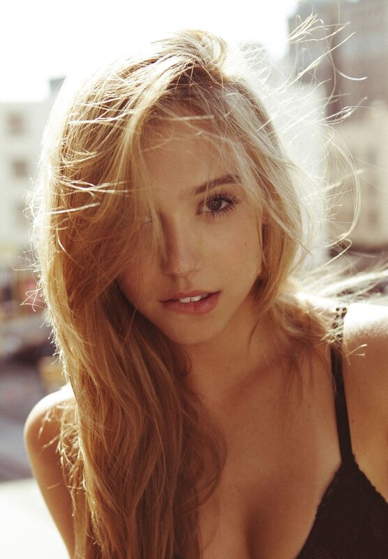 woman with blonde hair in sunlight