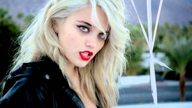 Woman with Blonde Hair — Intense, Afternoon, Photograph, Black Jacket