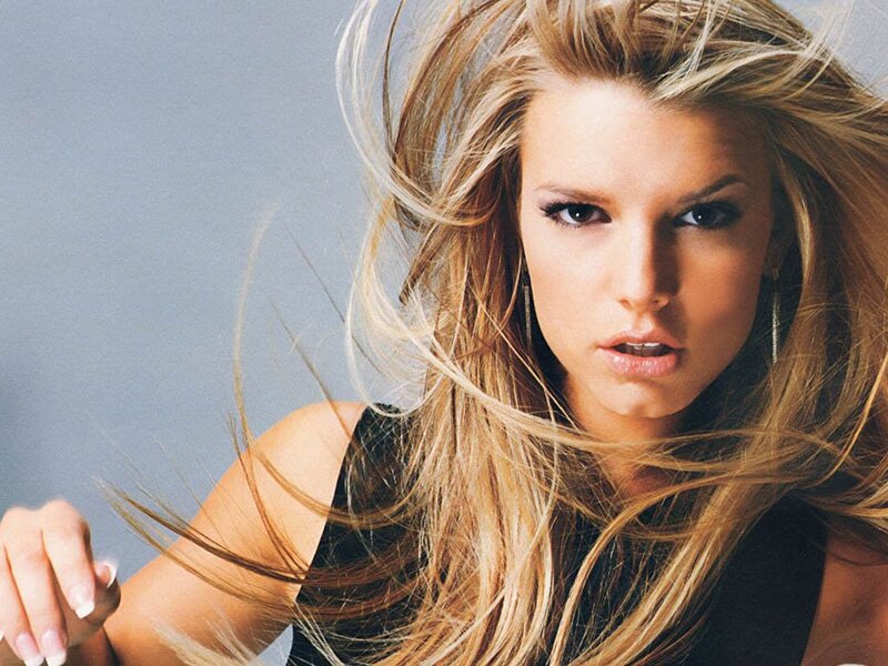 Woman with Blonde Hair — Intense, Photograph, Blonde Hair, Black Top