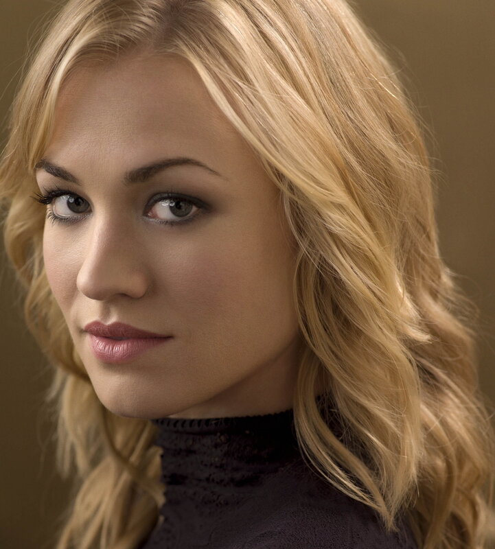 Woman with Blonde Hair — Neutral, Photograph, Blonde Hair, Dark Top, Makeup