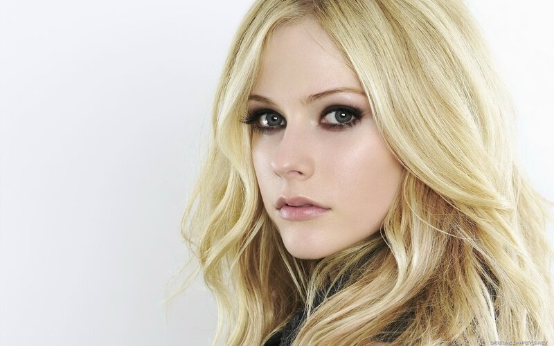 Woman with Blonde Hair — Neutral, Photograph, Blonde Hair, Makeup, White Background, White, Black