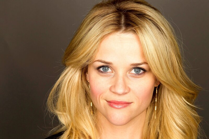 Woman with Blonde Hair — Neutral, Photograph, Earrings, Blue Eyes