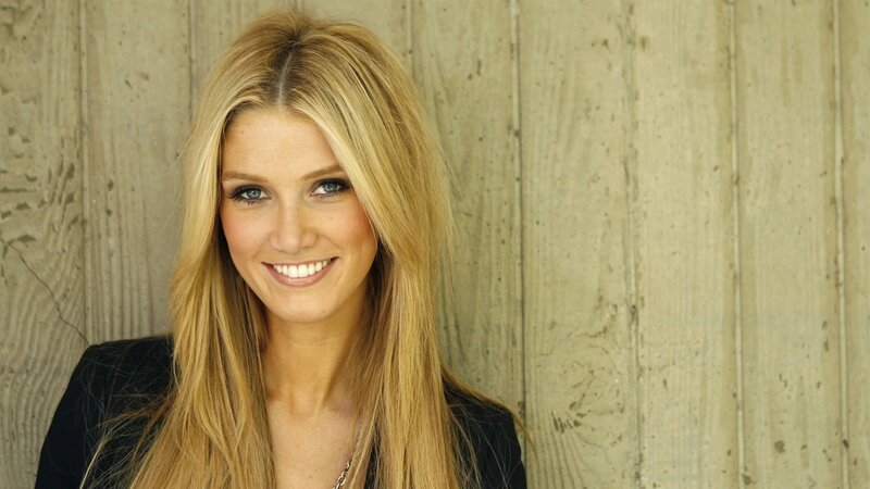 Woman with Blonde Hair — Neutral, Photograph, Wooden Wall, Black Jacket