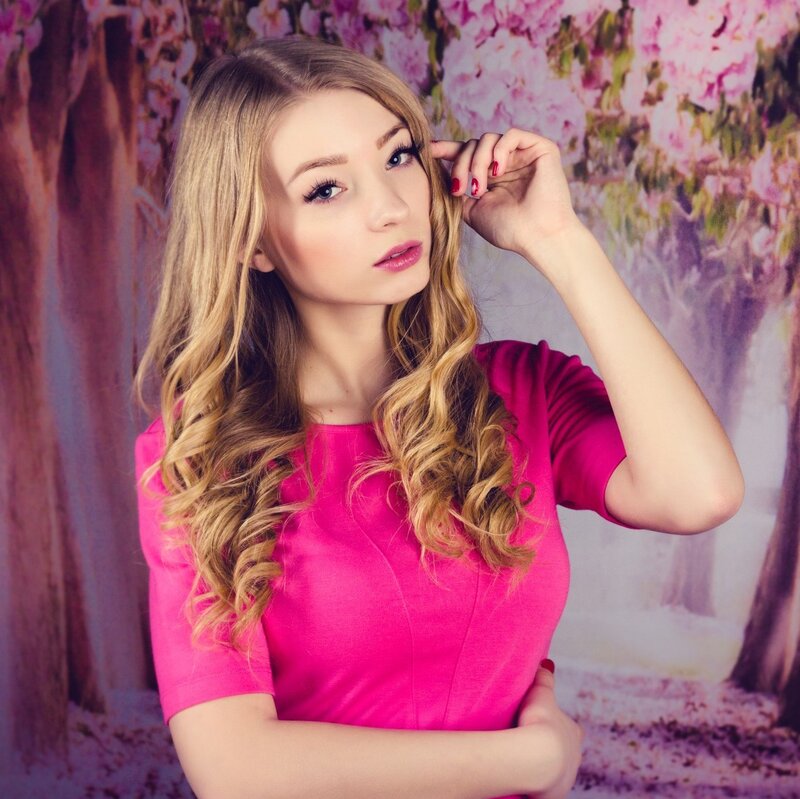 Woman with Blonde Hair — Pink, Calm, Spring