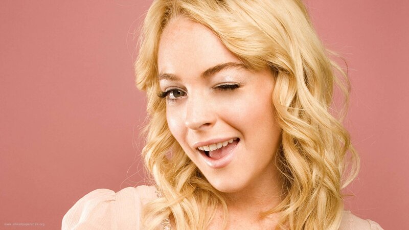 Woman with Blonde Hair — Pink, Cheerful
