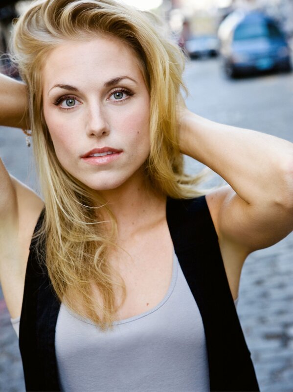 woman with blonde hair posing